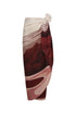 Mapara Linen Skirt / Red Tropical Landscape